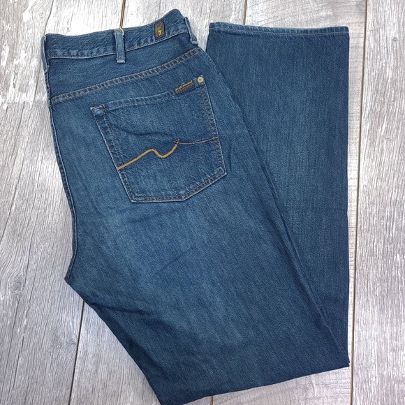7 For All Mankind Other - 7 For All Mankind Austyn Jeans Mens 38 Blue Relaxed Straight Leg Denim